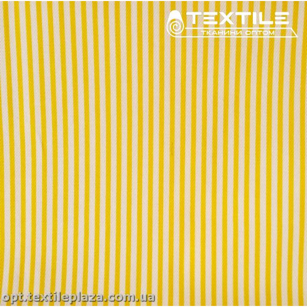 Сатин постельный цветной 1155D7C7 полоска, желтый