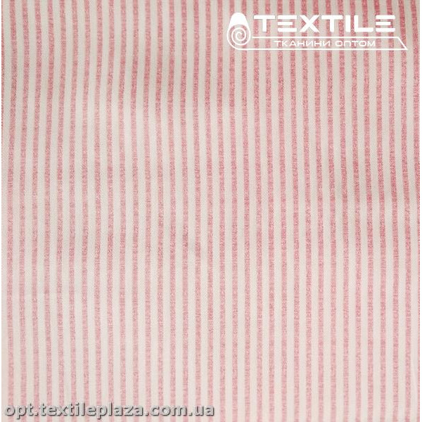 Сатин постельный цветной 1155D9C9 полоска бордовая, белый