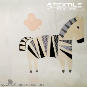 Сатин постельный цветной 3160D57C9 звери, белый