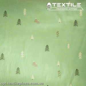 Сатин постельный цветной 3160D33C33 лес, мятный
