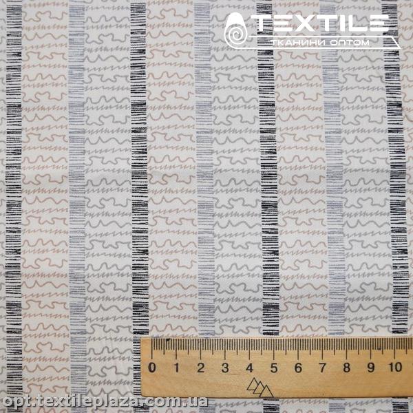 Сатин постельный цветной 1603D31C31 узор, светло-бежевый