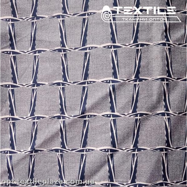 Сатин постельный цветной 14235D2C2 клетка, серый