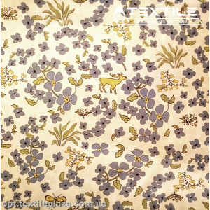 Сатин постельный цветной 3160D41C82 цветы сиреневые, белый