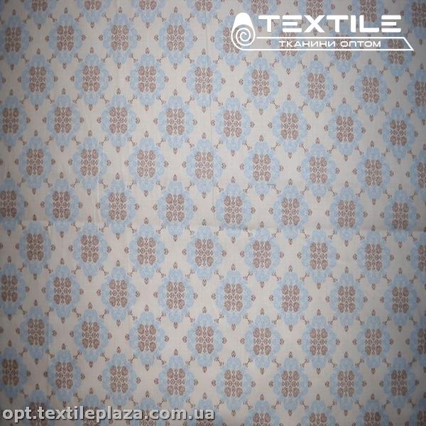 Сатин постельный цветной 1603D1C1 узор, пудровый