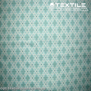 Сатин постельный цветной 1603D25C25 узор, мятно-голубой