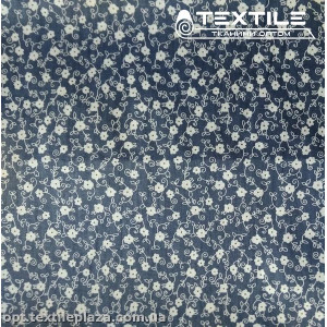 Сатин постельный цветной 7711D2C2 цветы, темно-серый