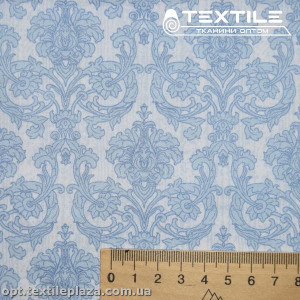 Сатин постельный цветной 1603D30C30 узор, голубой