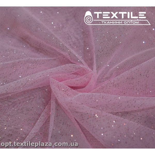 Сетка блестки 5250D13C15 узор, розовый