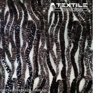 Сетка пайетки 13143D1C2 узор, черный