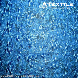 Сетка вышивка 89481D3C3 узор, голубой