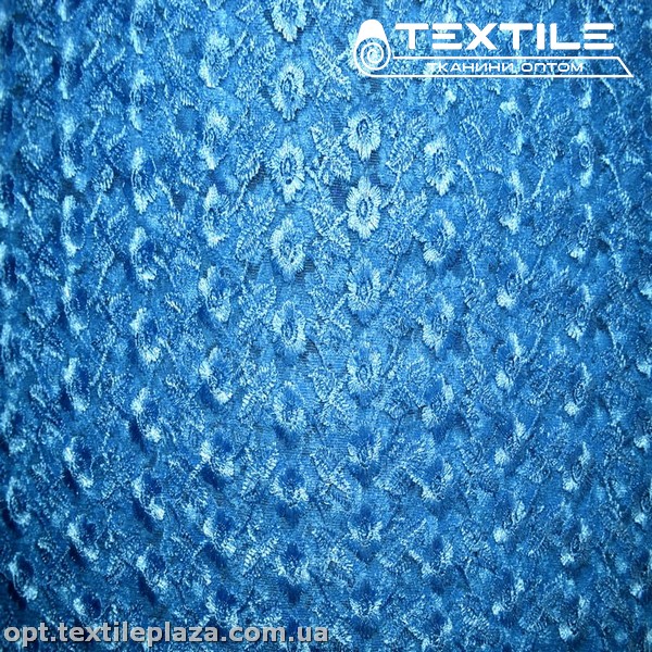 Сетка вышивка 5781D11C3 узор, голубой