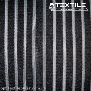 Сетка жаккард 3466D1C1 люрекс полоска, черный