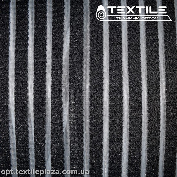 Сетка жаккард 3466D1C1 люрекс полоска, черный