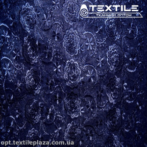 Сетка вышивка 44281D2C3 узор, синий