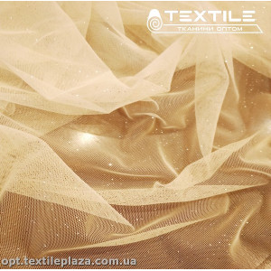 Сетка блестки 5250D14C25 молочный