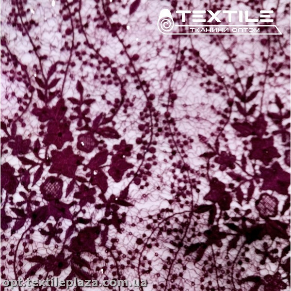 Сетка вышивка 13515D1C2 узор, фиолетовый