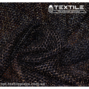 Сетка ажур 3654D1C1 люрекс, черный