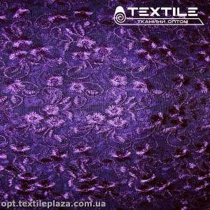 Сетка вышивка 89481D3C16 узор, фиолетовый