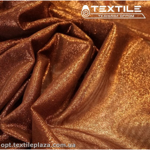 Сетка блестки 9757D1C1 накатка золото, коричневый