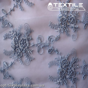 Сетка вышивка 2822D1C5 узор, голубой