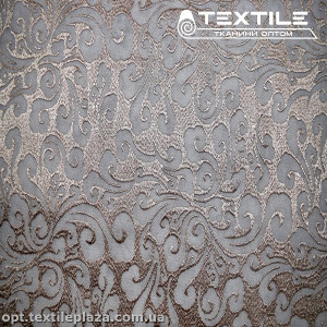 Сетка вышивка 3483D1C1 узор, бежевый