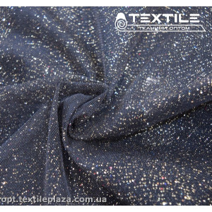 Сетка блестки 5250D13C30 узор, тёмно-синий