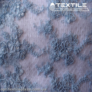 Сетка вышивка 2816D1C10 узор, голубой