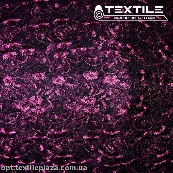 Сетка вышивка 89481D3C12 узор, слива