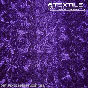 Сетка вышивка 44681D2C11 узор, сине-фиолетовый