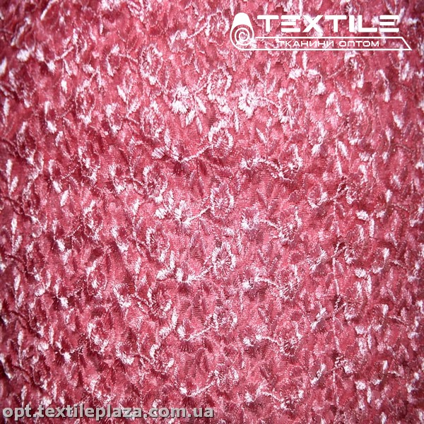 Сетка вышивка 19381D8C2 узор, розовый