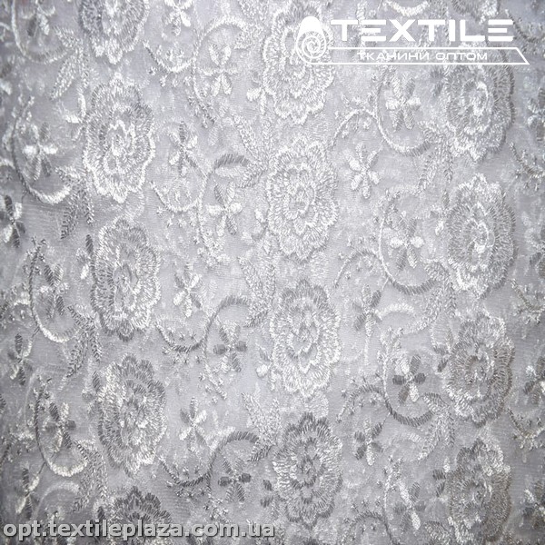 Сетка вышивка 44281D2C1 узор, белый