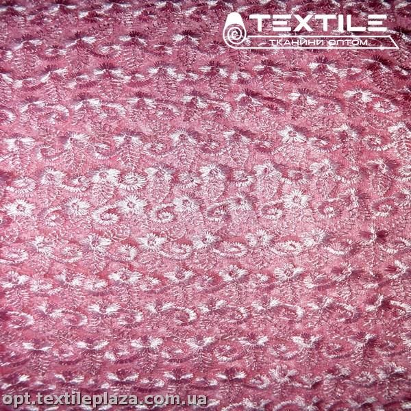 Сетка вышивка 88881D1C16 узор, светло-розовый