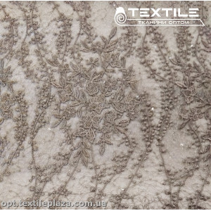 Сетка вышивка 13515D1C3 узор, серый