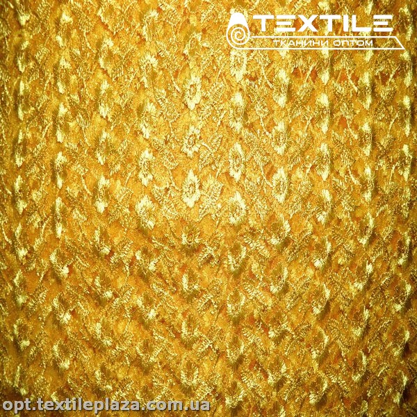 Сетка вышивка 5781D11C4 узор, желтый