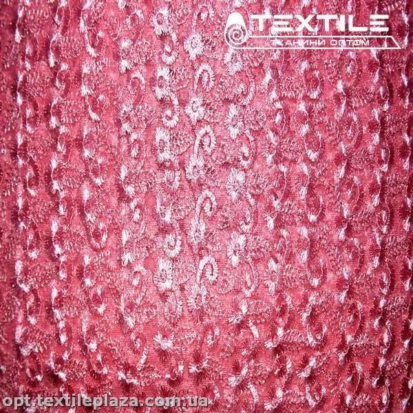 Сетка вышивка 88881D1C2 узор, розовый