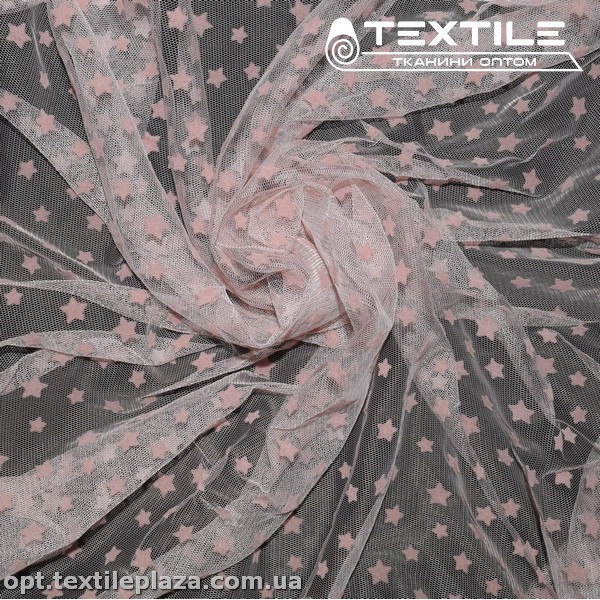 Сетка флок 4167D3C3 звезды, пудровый