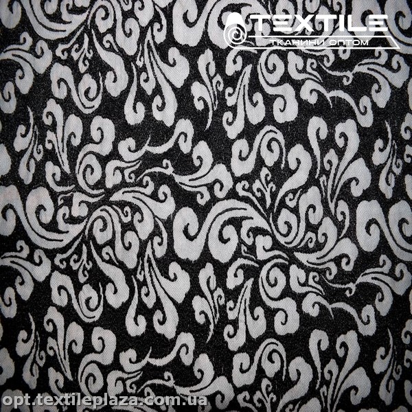 Сетка вышивка 3483D1C2 узор, черный