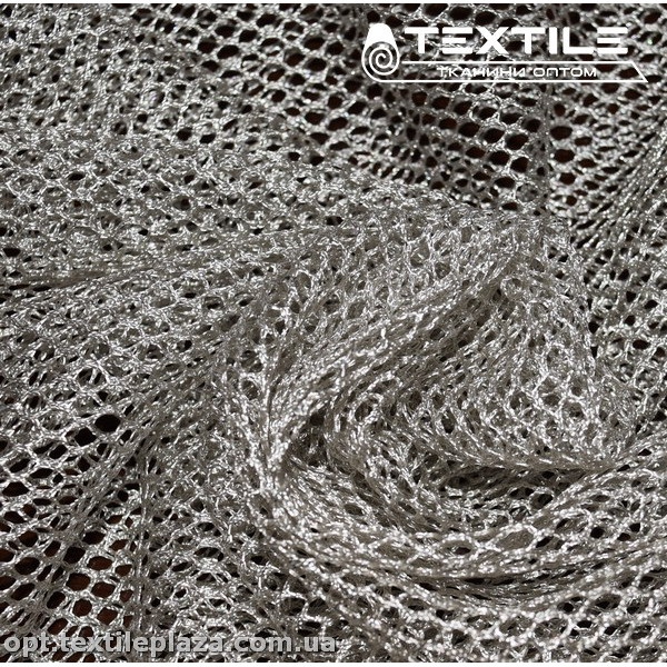Сетка ажур 3654D1C3 люрекс, серый