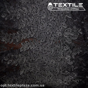 Сетка вышивка 3060D15C2 стразы, черно-синий