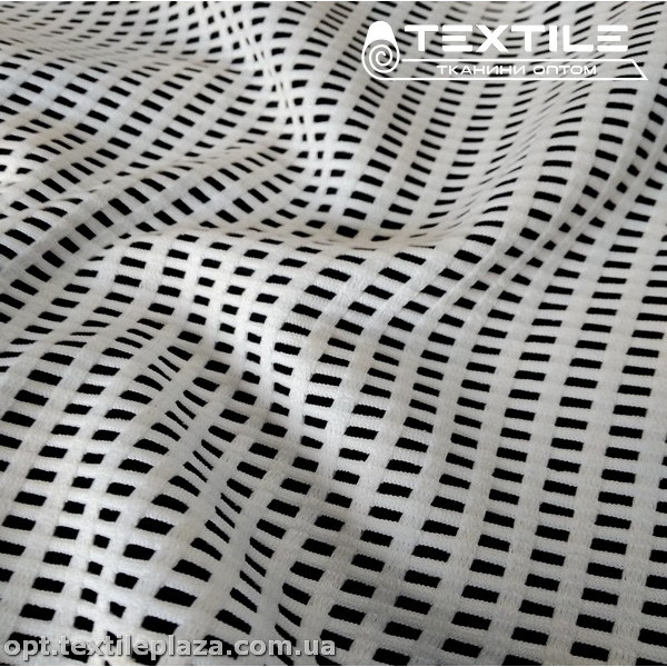 Сетка жаккард 2210D1C1 квадраты, белый