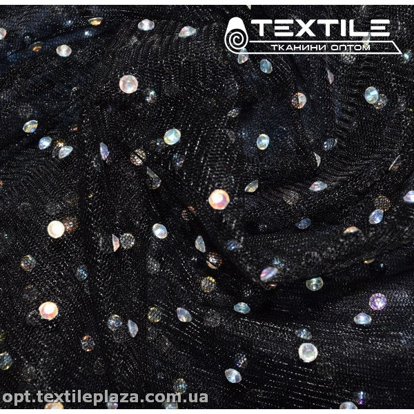 Сетка стразы 3909D1C3 черный