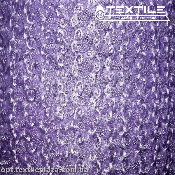 Сетка вышивка 88881D1C25 узор, сиреневый