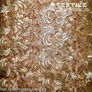 Сетка вышивка 44681D2C9 узор, золото