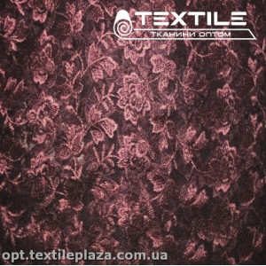 Сетка вышивка 44581D2C40 узор, коричневый