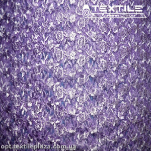 Сетка вышивка 19381D8C25 узор, сиреневый