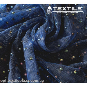 Сетка стразы 3909D1C2 синий