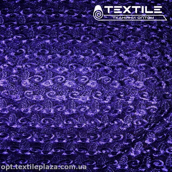 Сетка вышивка 88881D1C11 узор, индиго