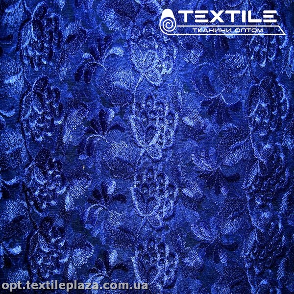 Сетка вышивка 44181D2C20 узор, синий