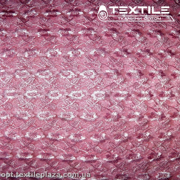 Сетка вышивка 5781D11C1 узор, светло-розовый