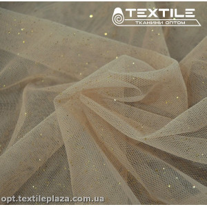 Сетка блестки 5250D12C4 узор, бежевый